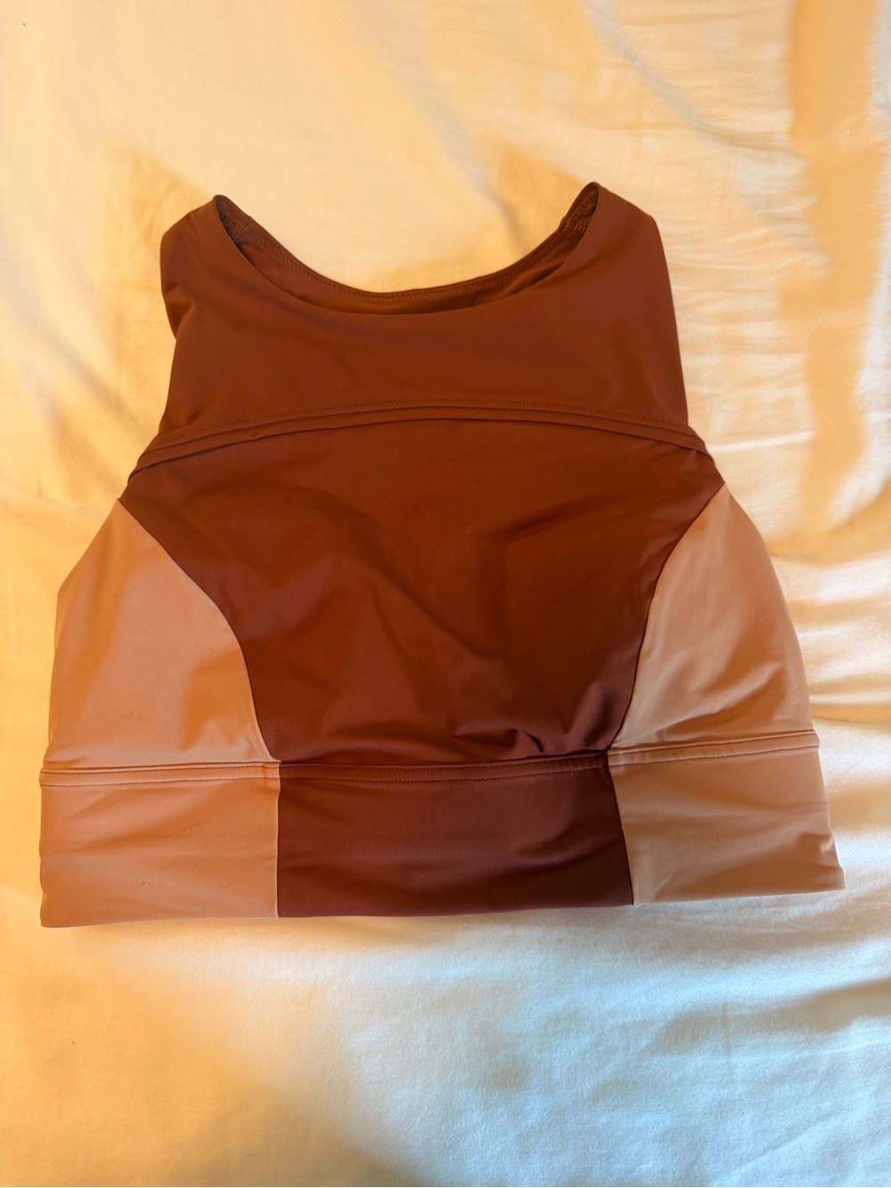 lululemon athletica Orange and Tan Sport Crop